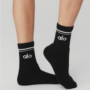 ALO Yoga Black Athletic Socks